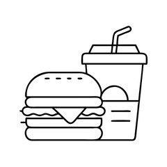 fast food icon, fast food vector illustration-simple illustration of fast food, perfect for fast food logos and icons