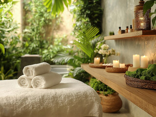 A calming spa therapy session where clients experience various wellness treatments.
