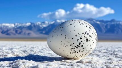 Snowy Mountain Egg Desert Solitude.