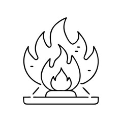 flame icon icon, flame icon vector illustration-simple illustration of flame icon, perfect for flame icon logos and icons