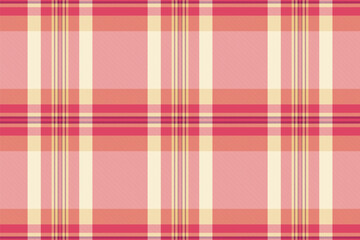 Winter texture tartan check, nobility background textile vector. Foot pattern seamless plaid fabric in rouge red and antique white colors.