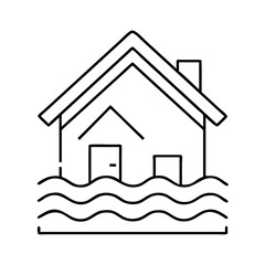 flooding house icon icon, flooding house icon vector illustration-simple illustration of flooding house icon, perfect for flooding house icon logos and icons