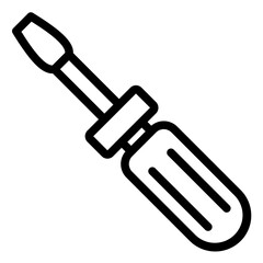 Screwdriver Line Icon Style