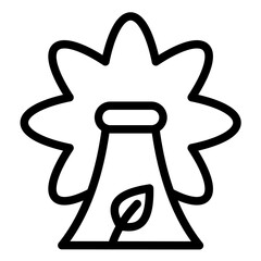 Nuclear Energy Line Icon Style