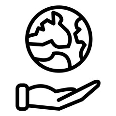 Save World Line Icon Style