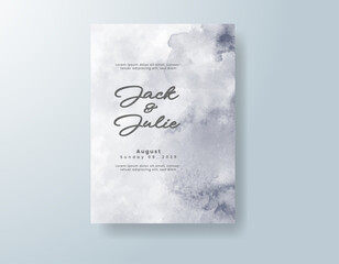 Wedding invitation with abstract splash watercolor