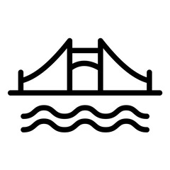 Bridge Line Icon Style