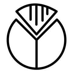 Pie Chart Line Icon Style