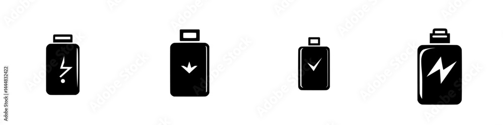Poster silhouette pictogram set of various bottle icons representing different functions and designs in a v