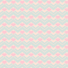 Pastel Geometric Pattern with Hearts