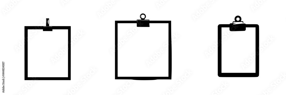 Poster silhouette pictogram set of frame icons suitable for various applications in design and signage