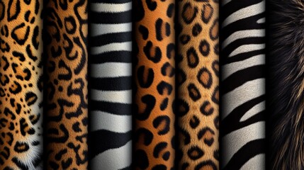 Intricate Close Up of Zebra Fur Showcasing Unique Stripes and Textures in Natural Light Setting