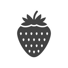 Strawberry Silhouette: A simple, yet elegant, silhouette of a ripe strawberry, perfect for various design applications. Capturing the essence of summer and the joy of fresh fruit.