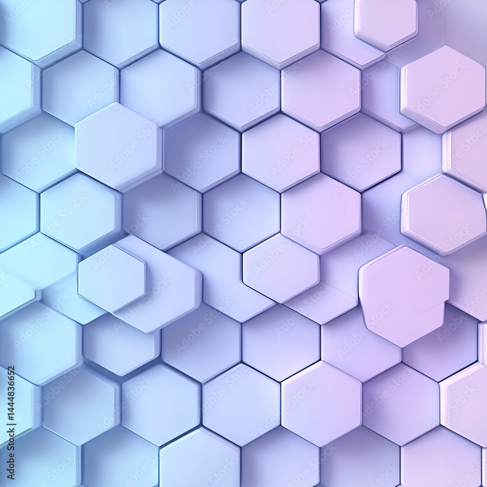 Poster innovative hexagonal patterns digital art abstract background tech aesthetics close-up design concep