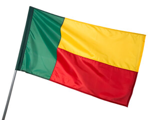 flag of benin isolated on a transparent background