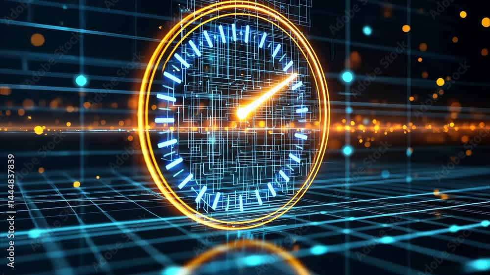 Poster data processing and time management in a dynamic network of connections, clock and data processing o
