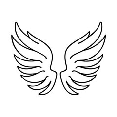 angel wings icon, angel wings vector illustration-simple illustration of angel wings, perfect for angel wings logos and icons