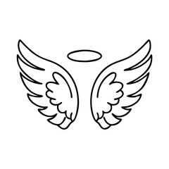 Fototapeta premium angel wings icon icon, angel wings icon vector illustration-simple illustration of angel wings icon, perfect for angel wings icon logos and icons