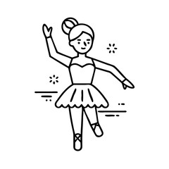 ballerina icon icon, ballerina icon vector illustration-simple illustration of ballerina icon, perfect for ballerina icon logos and icons