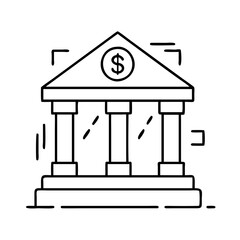 bank building icon, bank building vector illustration-simple illustration of bank building, perfect for bank building logos and icons