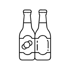 beer bottle icon icon, beer bottle icon vector illustration-simple illustration of beer bottle icon, perfect for beer bottle icon logos and icons