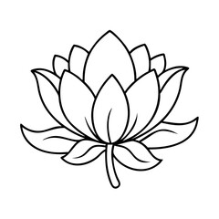 blossom lotus icon, blossom lotus vector illustration-simple illustration of blossom lotus, perfect for blossom lotus logos and icons