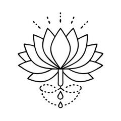 blossom lotus icon, blossom lotus vector illustration-simple illustration of blossom lotus, perfect for blossom lotus logos and icons