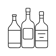 bottles of alcohol icon, bottles of alcohol vector illustration-simple illustration of bottles of alcohol, perfect for bottles of alcohol logos and icons