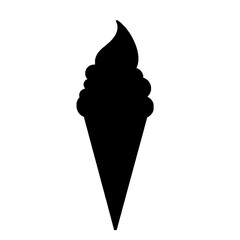 Minimalist Ice Cream Silhouette on white Background, Perfect for Food Art, Dessert Design, or Modern Decor with a Clean, Abstract Style