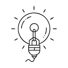 bulb light icon, bulb light vector illustration-simple illustration of bulb light, perfect for bulb light logos and icons