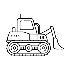 bulldozer icon, bulldozer vector illustration-simple illustration of bulldozer, perfect for bulldozer logos and icons