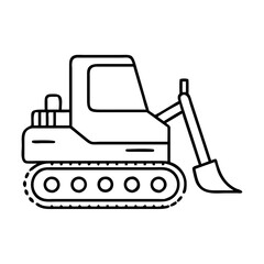 bulldozer icon, bulldozer vector illustration-simple illustration of bulldozer, perfect for bulldozer logos and icons