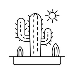 cactus icon, cactus vector illustration-simple illustration of cactus, perfect for cactus logos and icons