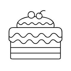 cake icon icon, cake icon vector illustration-simple illustration of cake icon, perfect for cake icon logos and icons