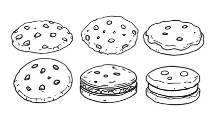 Baking Cookies Clipart Line Art Design for Baking Lovers