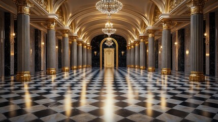 Obraz premium Grand Ballroom: Opulent Elegance in Architecture