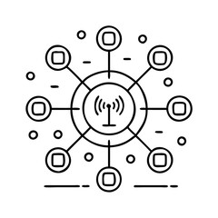 Obraz premium cellular network icon, cellular network vector illustration-simple illustration of cellular network, perfect for cellular network logos and icons