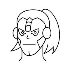 character head icon, character head vector illustration-simple illustration of character head, perfect for character head logos and icons