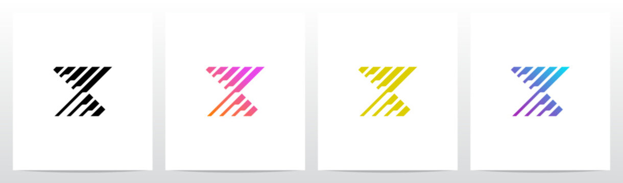 Cyber Circuit Diagonal Lines Letter Initial Logo Design X