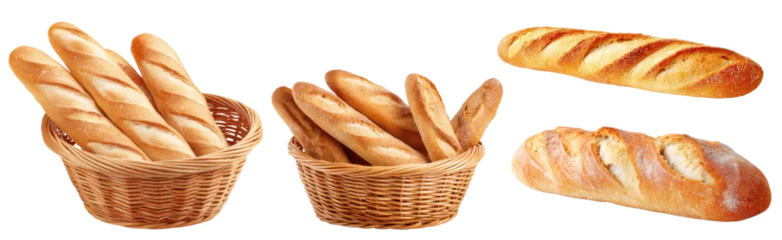 Poster Fresh loaf of bread , isolated on transparent background
