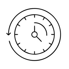 clock watch icon, clock watch vector illustration-simple illustration of clock watch, perfect for clock watch logos and icons