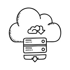 cloud storage icon, cloud storage vector illustration-simple illustration of cloud storage, perfect for cloud storage logos and icons