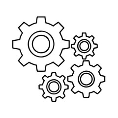 cogwheel group icon, cogwheel group vector illustration-simple illustration of cogwheel group, perfect for cogwheel group logos and icons