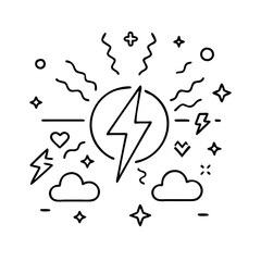 colorful energy icon, colorful energy vector illustration-simple illustration of colorful energy, perfect for colorful energy logos and icons