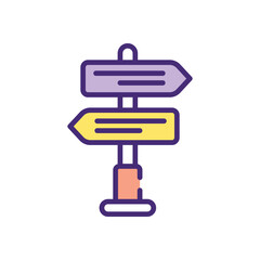 Street Sign Icon vector stock illustration