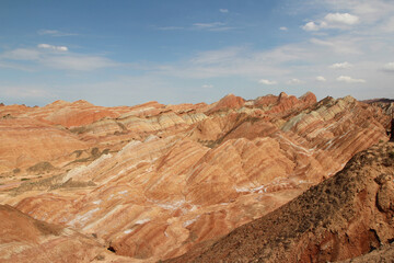 Fototapeta premium Scenery of Zhangye Danxia National Geopark (Rainbow Mountains) in Gansu, China