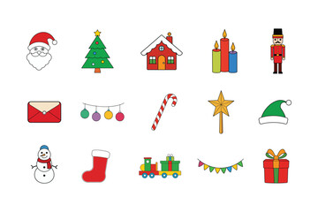 Christmas Element Vector Collection – Festive Icons & Holiday Designs