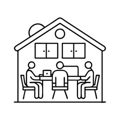 coworking icon, coworking vector illustration-simple illustration of coworking, perfect for coworking logos and icons