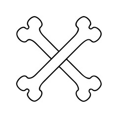 crossed bones icon, crossed bones vector illustration-simple illustration of crossed bones, perfect for crossed bones logos and icons
