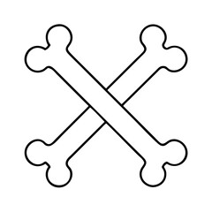 crossed bones icon, crossed bones vector illustration-simple illustration of crossed bones, perfect for crossed bones logos and icons